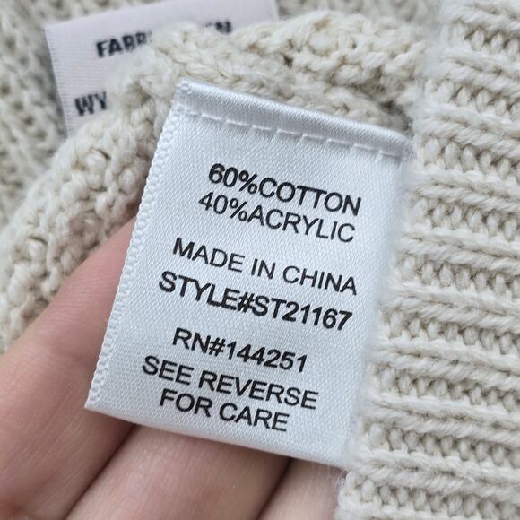 Sincerely Jules Knit Jogger Pants Womens Size Medium Ivory Athleisure Lounge - Picture 6 of 6